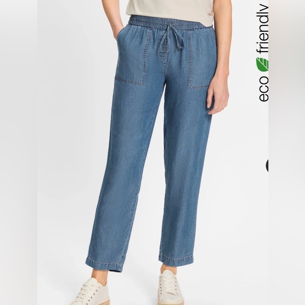 Olsen Lisa Tie waist 5/6 Classic lyocell womens pants
